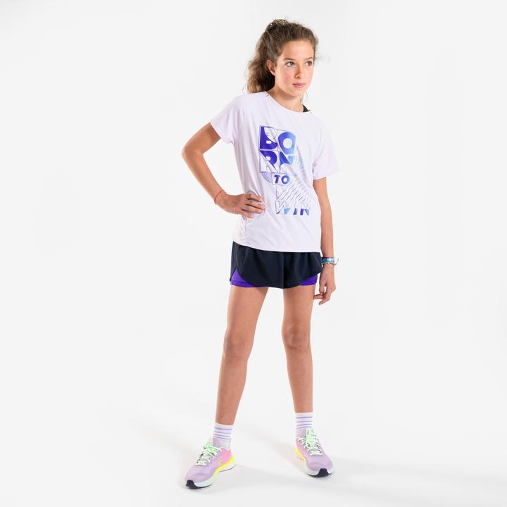 Image du produit Kiprun T-shirt de Running respirant Fille - dry+ 500 lilas pastel (146)