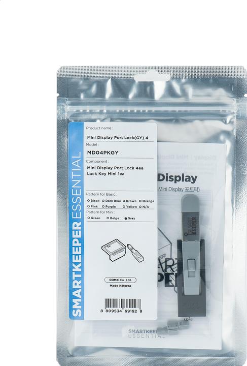 Immagine prodotto Smart Keeper 4 x lucchetti Mini Display Port con 1 x chiave di tipo Mini