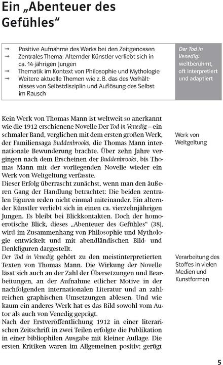 Nährwerte und Zutaten Lektürehilfen Thomas Mann "Der Tod in Venedig (Deutsch, Solvejg Müller, Thomas Mann, 2015)