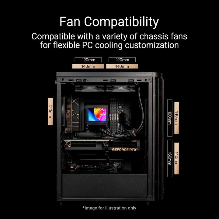 Produktbild ASUS Case PROART PA401 WOOD TG PWM BLACK (ATX)