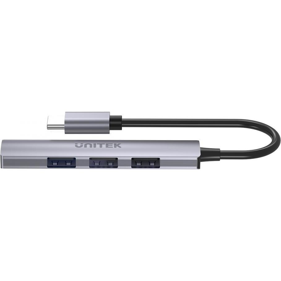 Thumbnail - Unitek International HUB USB-C (USB-C, 4 Ports), Dockingstation + USB Hub, Grau