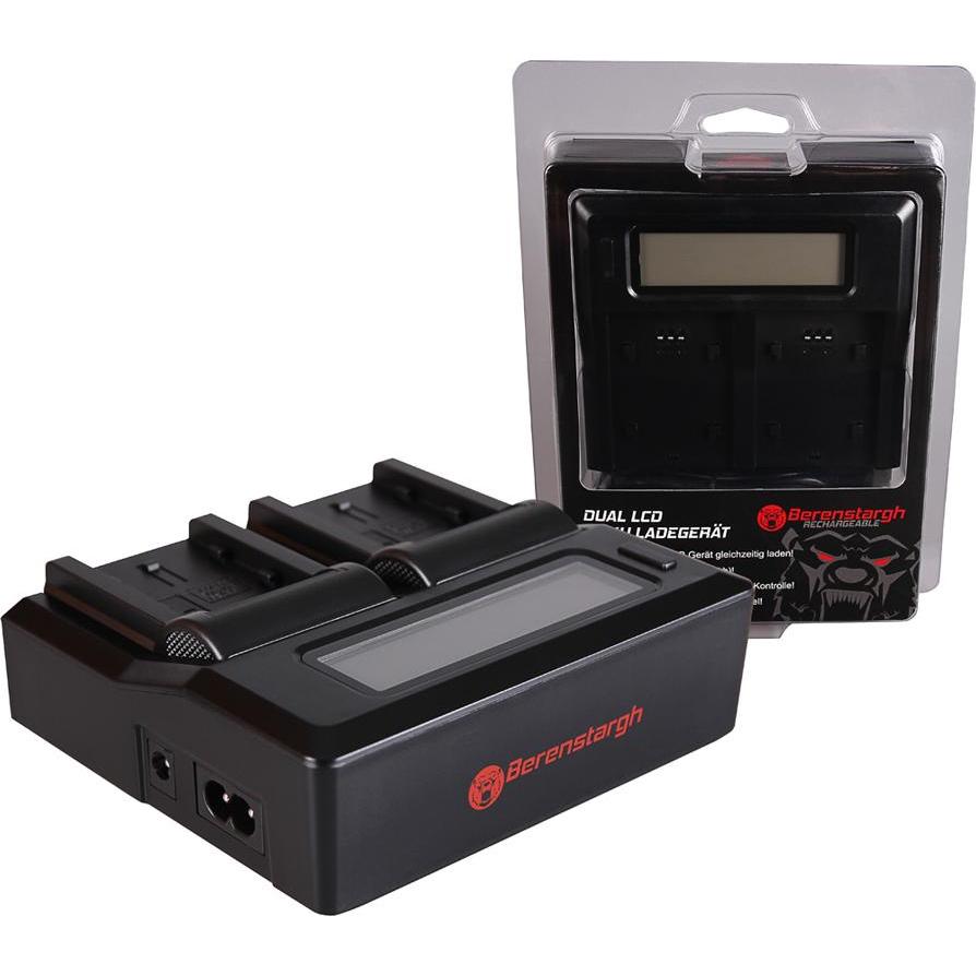 Berenstargh Dual LCD USB Ladegerät f. Samsung IA-BP210E HMX HMXH203 HMX-H203 IA-BP210E SMX SMXF40 (Caricabatterie per fotocamere), Alimentatore fotoca