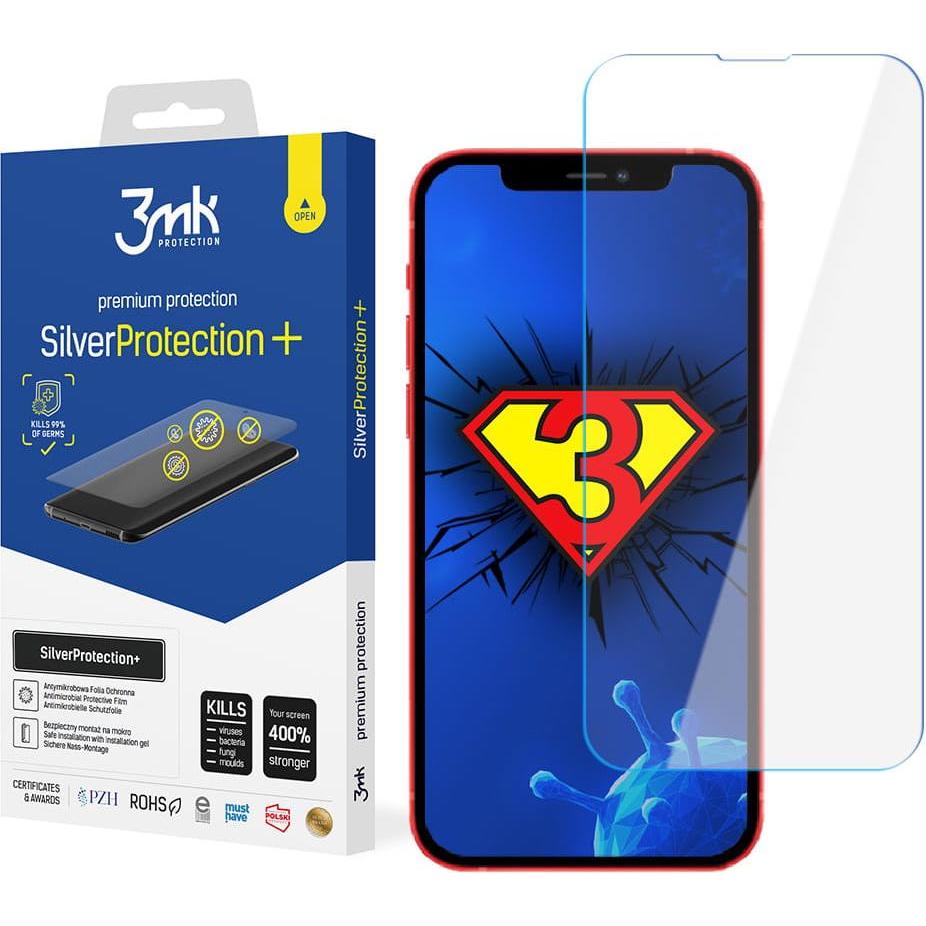 3MK SilverProtection+ Displayschutzfolie, Bildschirmschutzfolie (1 Stück, Apple iPhone 13 mini), Smartphone Schutzfolie,...