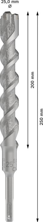 Immagine prodotto Bosch Professional Zubehör Punta per martello PRO SDS plus-5X, 25 x 200 x 250 mm