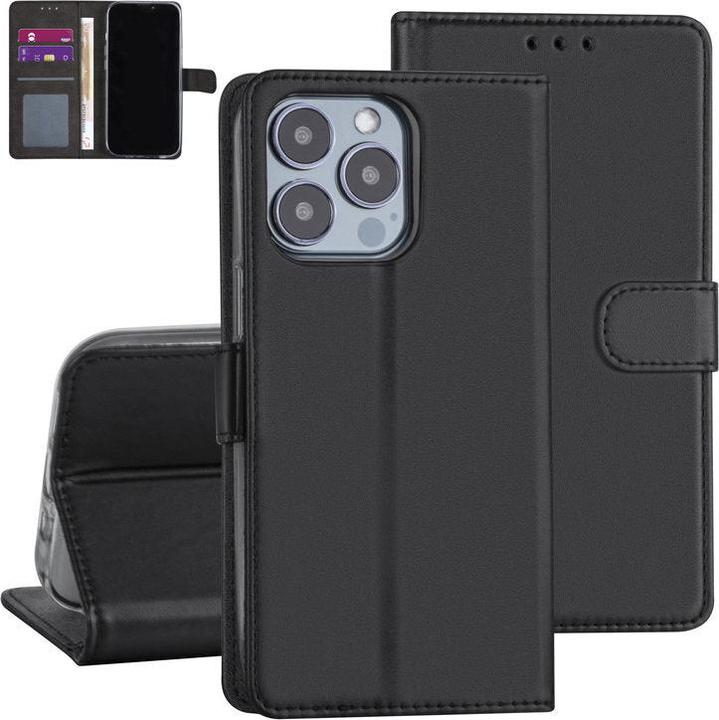 Produktbild Ambiance1 Hülle iPhone 13 Pro - Book Case Kunstleder schwarz No.210 (Apple iPhone 13 Pro)