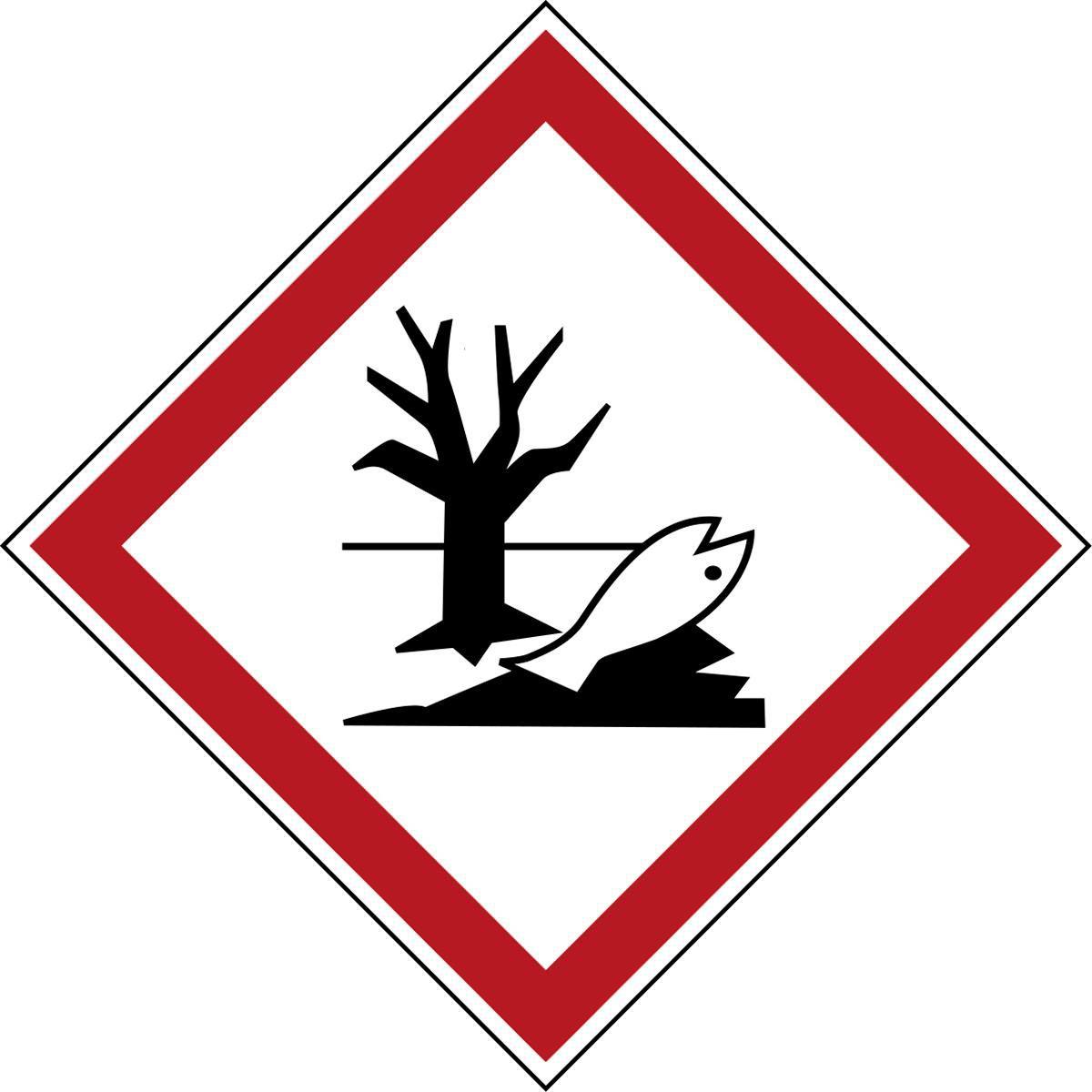 Brady GHS Symbol - Hazardous to, Notebook Ersatzteile, Rot, Weiss, Schwarz