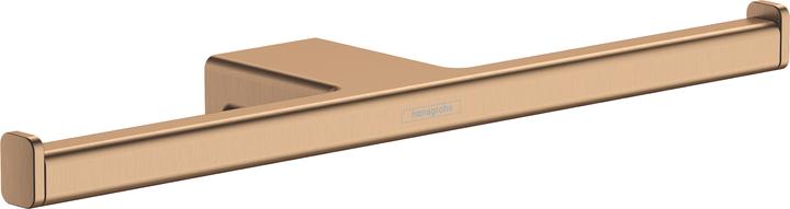 Actual product image hansgrohe HG double paper roll holder AddStoris without lid brushed bronze