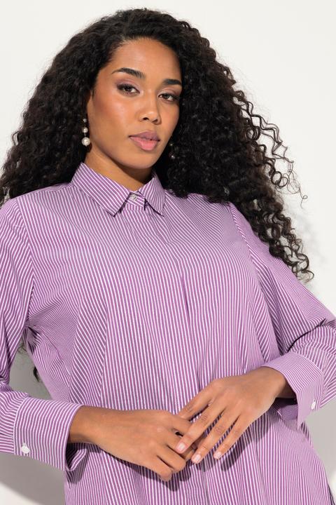 Immagine prodotto Ulla Popken Camicia con righe, colletto da camicia e maniche lunghe (60)