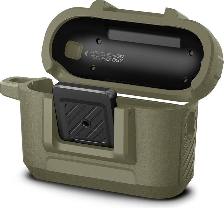 Actual product image Spigen Lock Fit Airpods Pro 1/2 Vintage Khaki