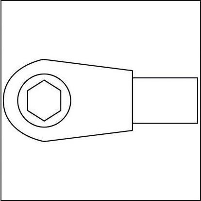 Actual product image HAZET Insert reversible ratchet for bits 6408 ∙ Insert square 9 x 12 mm ∙ Hexagon, hollow 6.3 (1/4 …