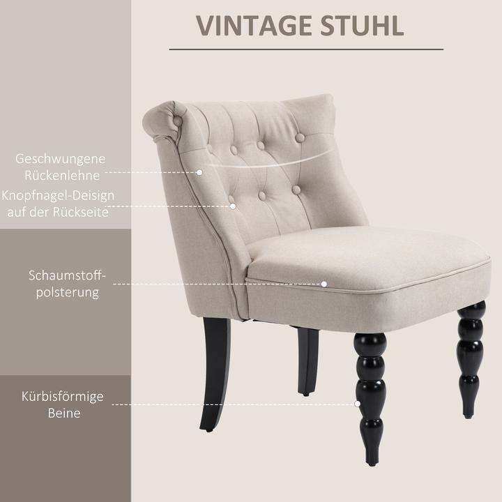 Produktbild Homcom Polstersessel mit Knopfdesign
