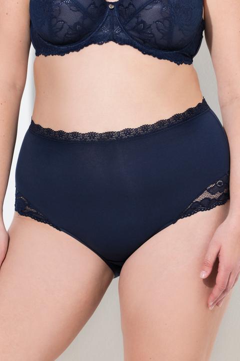 Produktbild Ulla Popken Maxislips, 3er-Pack, High Waist, Spitze, OEKO-TEX (62)