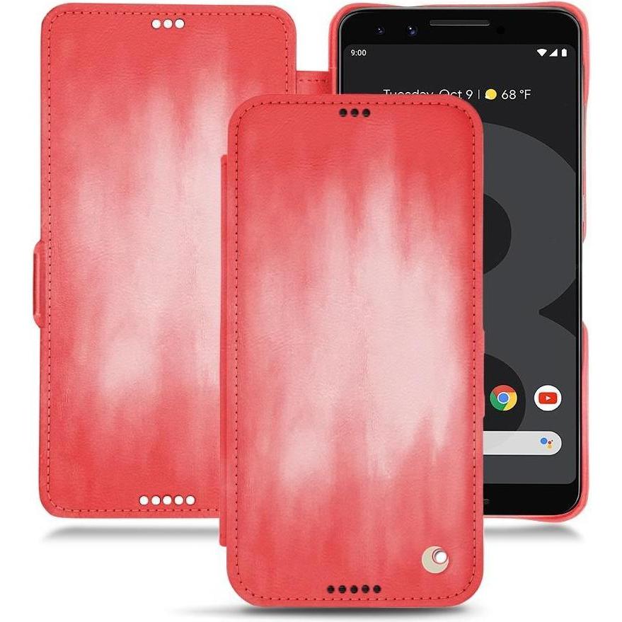 Noreve Lederschutzhülle horizontal (Google Pixel 3 XL), Smartphone Hülle, Rosa