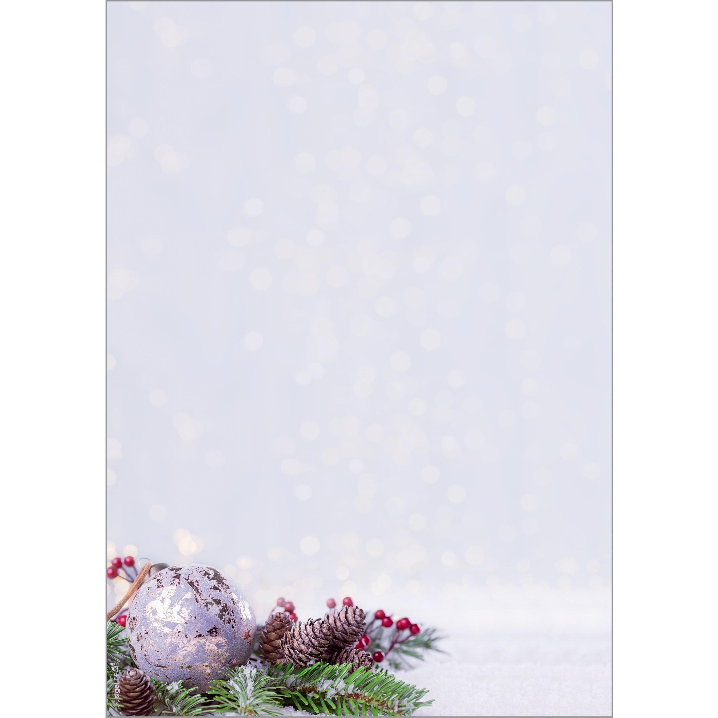 Sigel, Grusskarte + Briefpapier, Weihnachtsbriefpapier (25 Stk.)