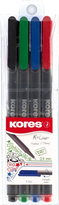 Kores Fineliner set with 4 colours FL28114 (4x)