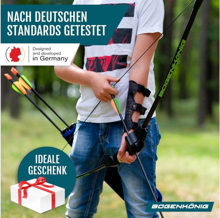 Actual product image Bogenkönig Bogenschiess-Set mit Köcher 15 lbs