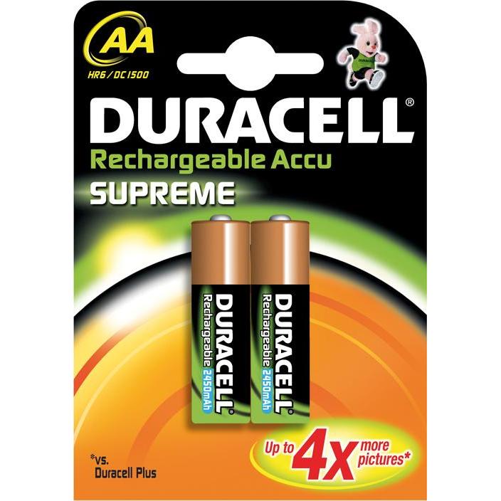 Duracell 75070715 Batteria per fotocamera/videocamera 2450 mAh (2 pz., AA), Batterie + pile