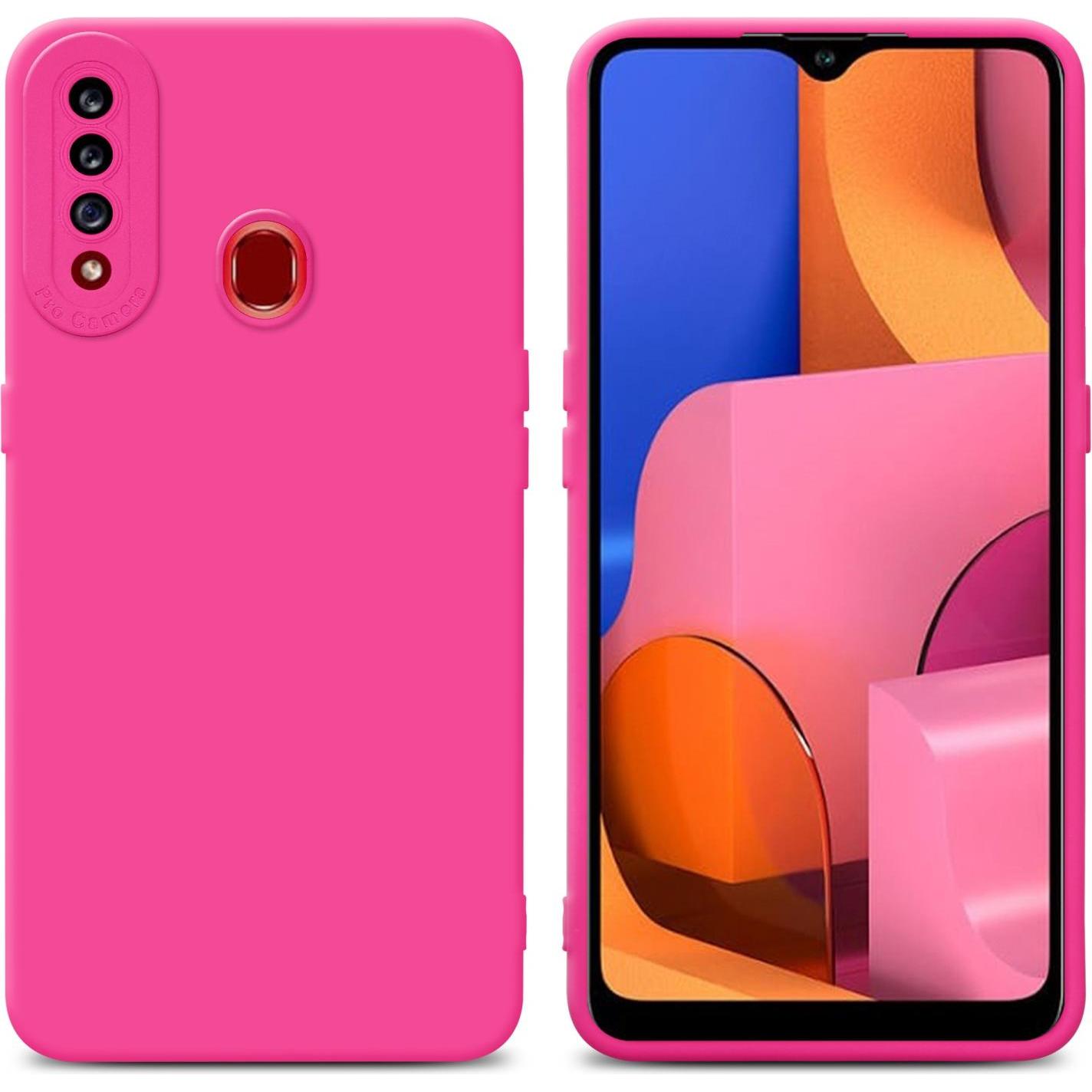 Thumbnail - Cadorabo Hülle für Samsung Galaxy A20s im TPU Fluid LM162 Style (Samsung Galaxy A20s), Smartphone Hülle, Pink