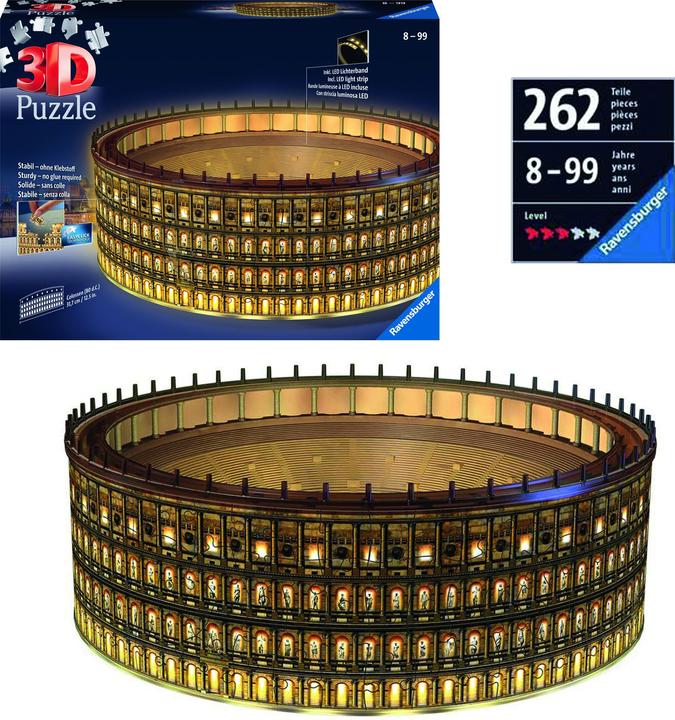 Immagine prodotto Ravensburger 3D Puzzle Colosseo a Roma di notte (216 pezzi)