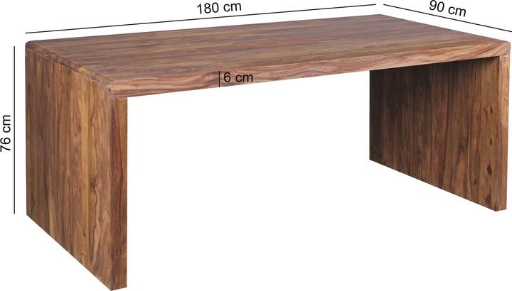 Actual product image FineBuy Desk Brown (180 x 90 cm)