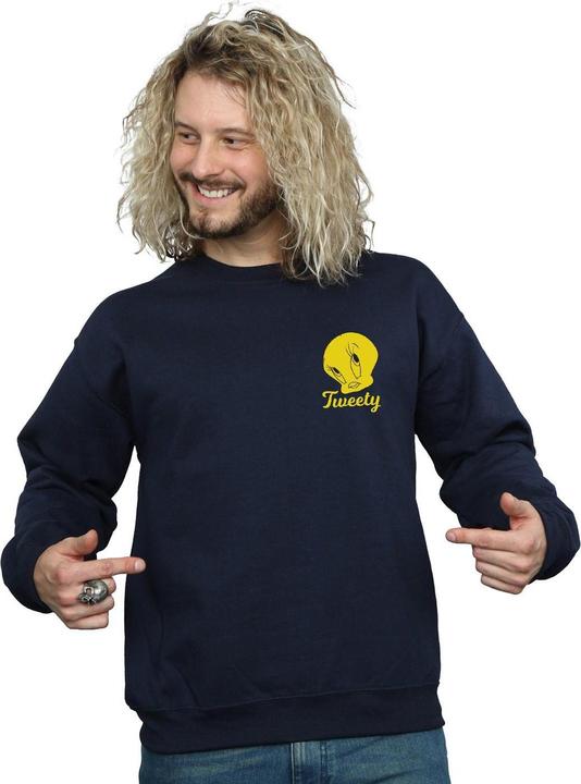 Actual product image Looney Tunes Mens Tweety Pie Head Sweatshirt (3XL)