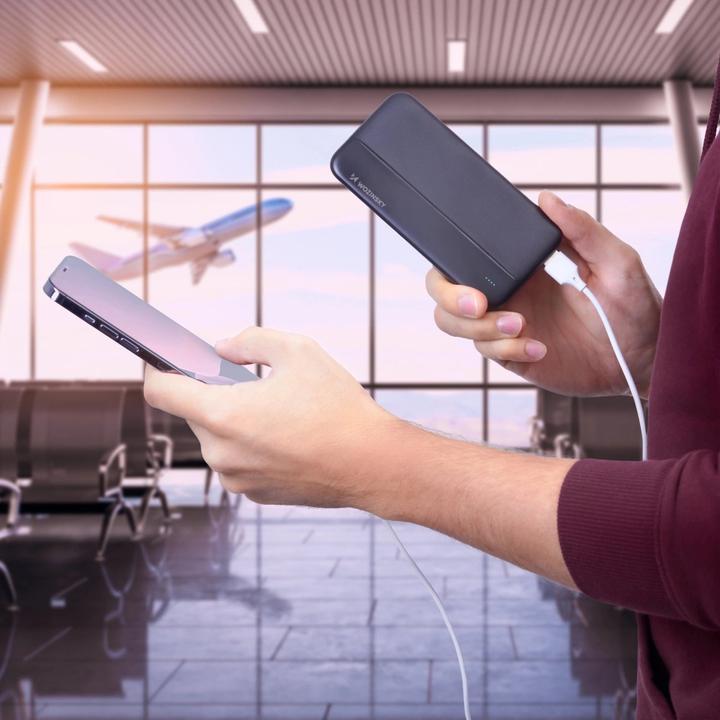Actual product image Wozinsky powerbank Li-Po 10000mAh 2 x USB black (WPBBK1) (10000 mAh)