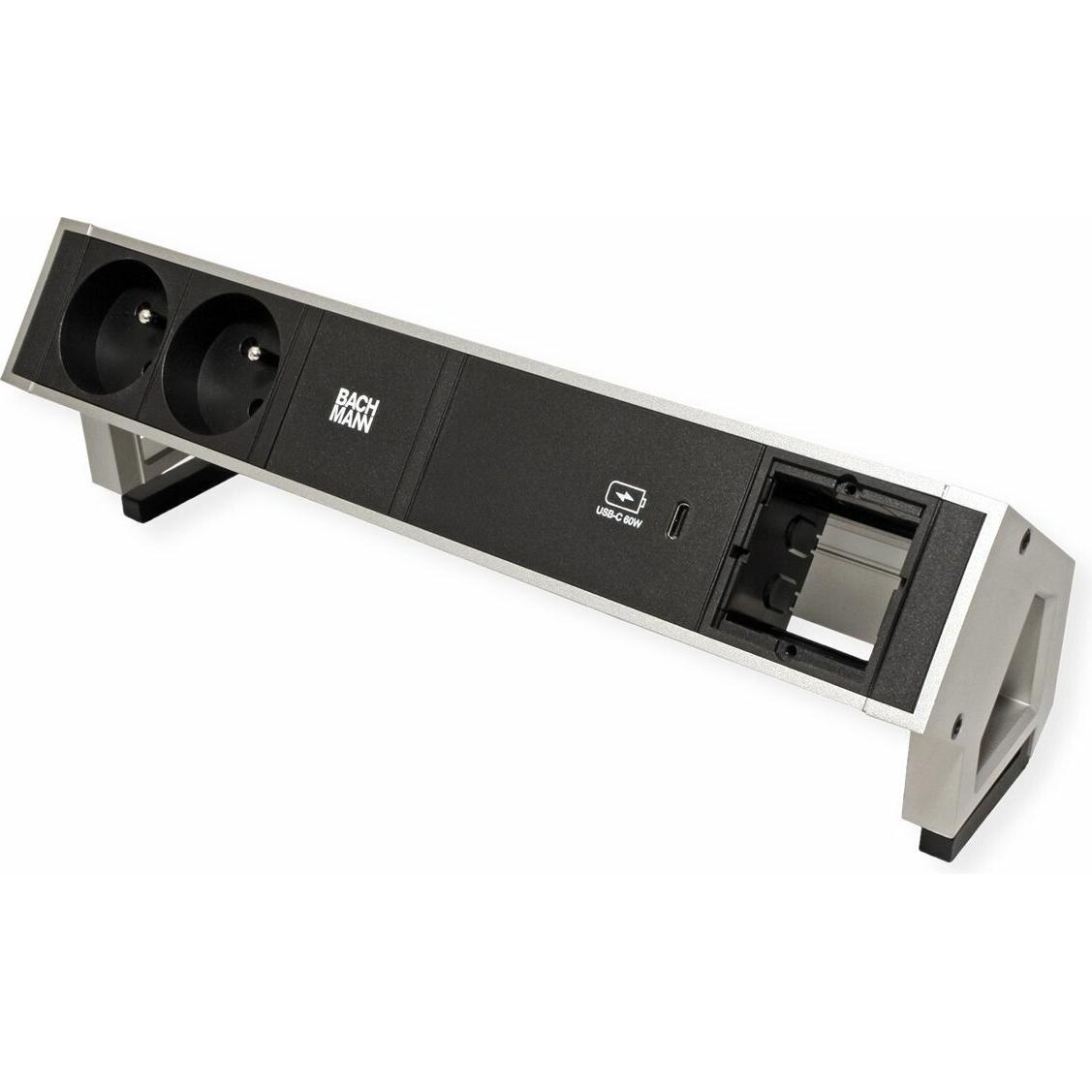 Thumbnail - Bachmann, Steckdosenleiste, Desk 2 - 2 AC-Ausgänge - Indoor - Typ E - 1 Stück(e) (2 x, CEE 7/5, CEE 7/3, 0.20 m)