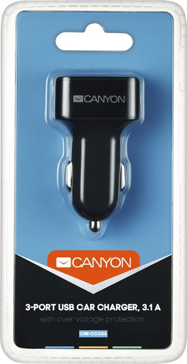 Produktbild Canyon KFZ-Ladegerät 3Port,3xUSB-A