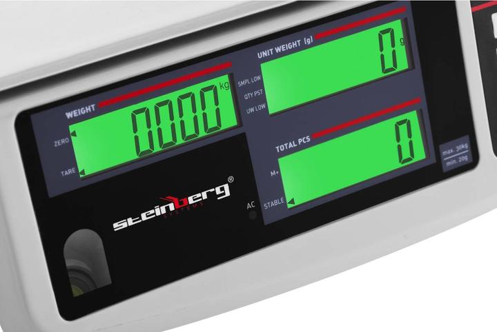 Produktbild Steinberg Zählwaage Inventurwaage Referenzwaage Stückzählwaage Stückzahl 30 kg / 1 g