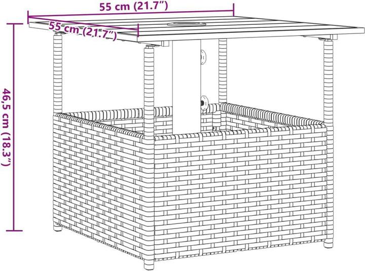 Produktbild vidaXL Gartentisch