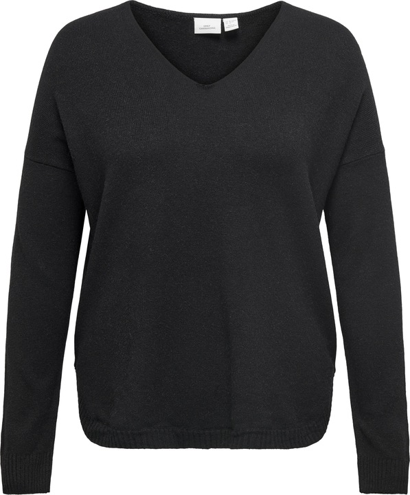 Only Curvy V-Ausschnitt Strickpullover