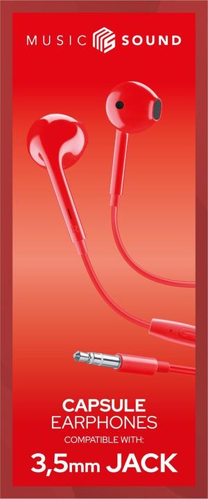 Actual product image Cellularline Music Sound Earphones Capsule - Universale (Cable)