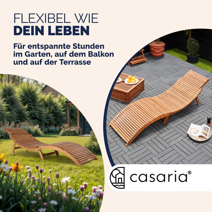 Image du produit Casaria Chaise longue à bascule (190 cm)