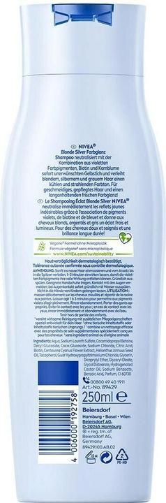 Produktbild NIVEA Blond Silver Shampoo (Flüssiges Shampoo, 250 ml)