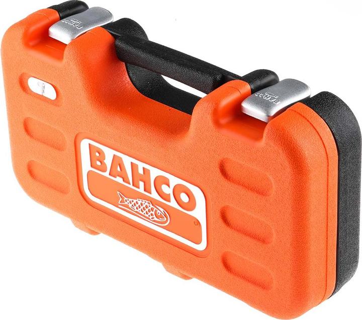 Produktbild Bahco 1/4"-Steckschlüssel-Satz, metrisch, Sechskant, inklusive Umschaltknarre und Schraubendreher-Einsät (12 mm, 11 mm, 13 mm, 10  mm)