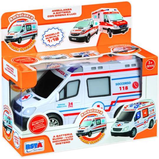 Rs Toys Ambulance First Aid Scale 1:18 with Lights and Sounds Mystery Movement