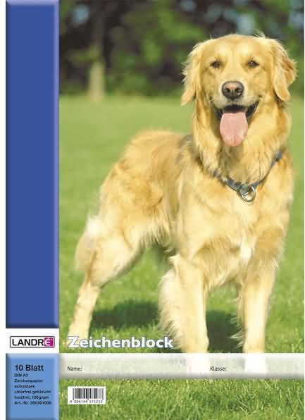 Image du produit Landré Bloc à dessin 100g A3 10BL 4 motifs blanc (A3, Blanc)