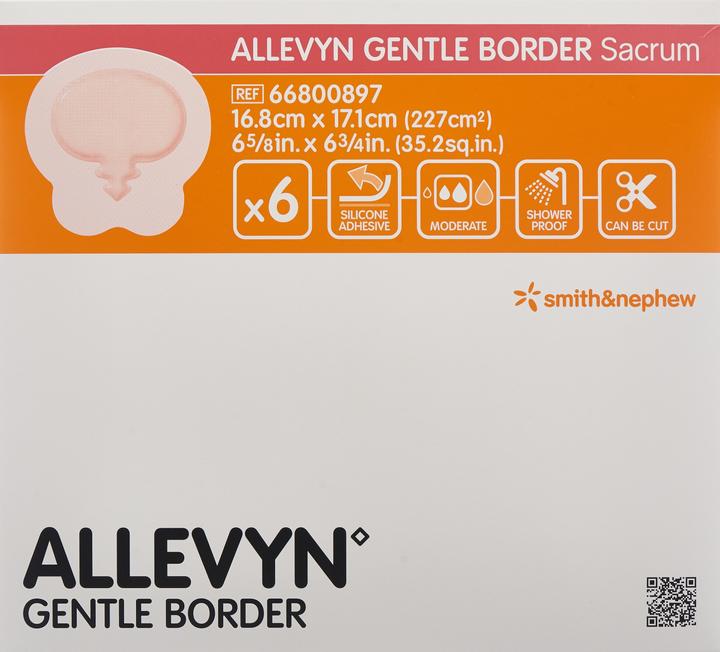 Produktbild Allevyn Gentle Border Sacrum 16.8x17.1cm (1995.61 ml)