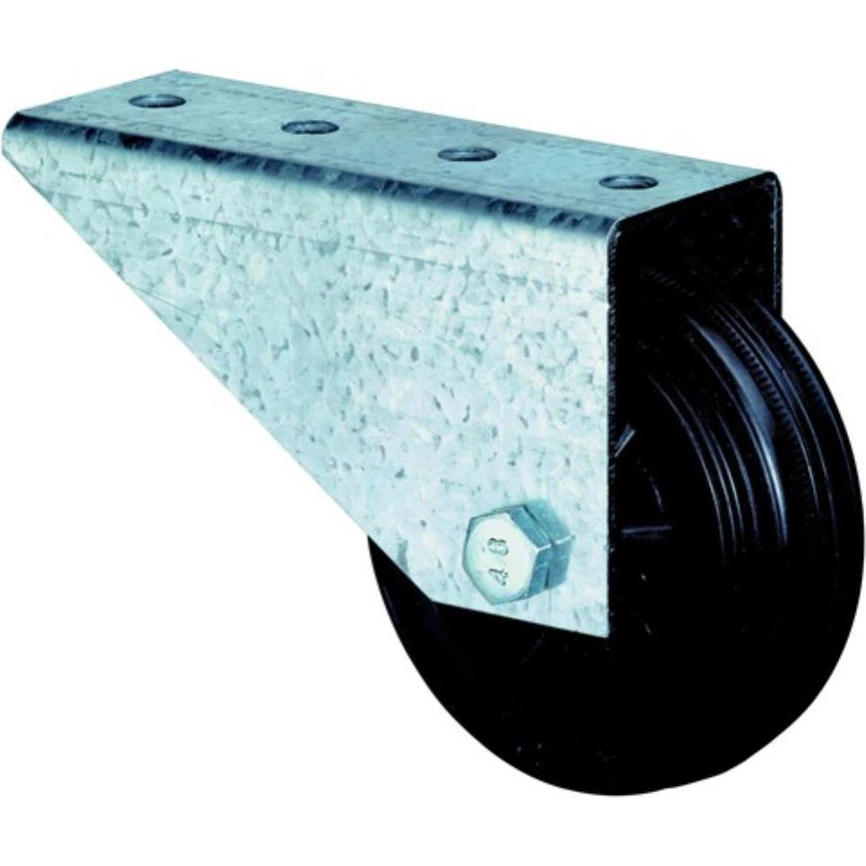 BS Rollen, Möbelrollen, Torbockrolle Rad-Ø 80 mm Tragfähigkeit 50 kg mit Anschraubplatte Gummi