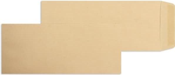 Blanke Versandtaschen 127x305mm 115g/qm gummiert VE=250 Stück braun (250 x)