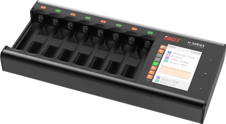 Actual product image Isdt N8 + HR03 SE + HR6 SE Round cell charger NiMH, NiCd, NiZn, LiIon, LiHV, LiFePO Mignon (AA)