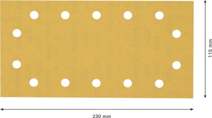 Produktbild Bosch Professional Zubehör EXPERT C470 Schleifpapier mit 14 Löchern für Schwingschleifer, 115 x 230 mm, G 240, 10-tlg. (240)