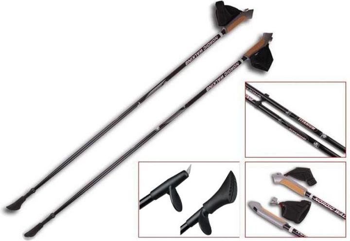 Sportech Nordic Walking Stöcke Titan SMF116-D16 (120 cm, 115 cm, 105 cm, 110 cm)