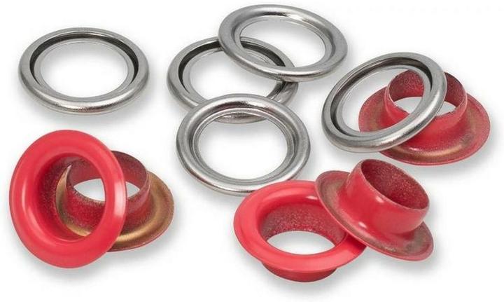 Immagine prodotto Prym Occhielli con dischi MS, colore rosso-argento 11 mm, 20 pezzi.