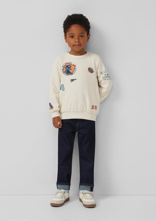 Produktbild s.Oliver Sweatshirt Sweatshirt mit 3D-Prints und Stickerei-Details (98)