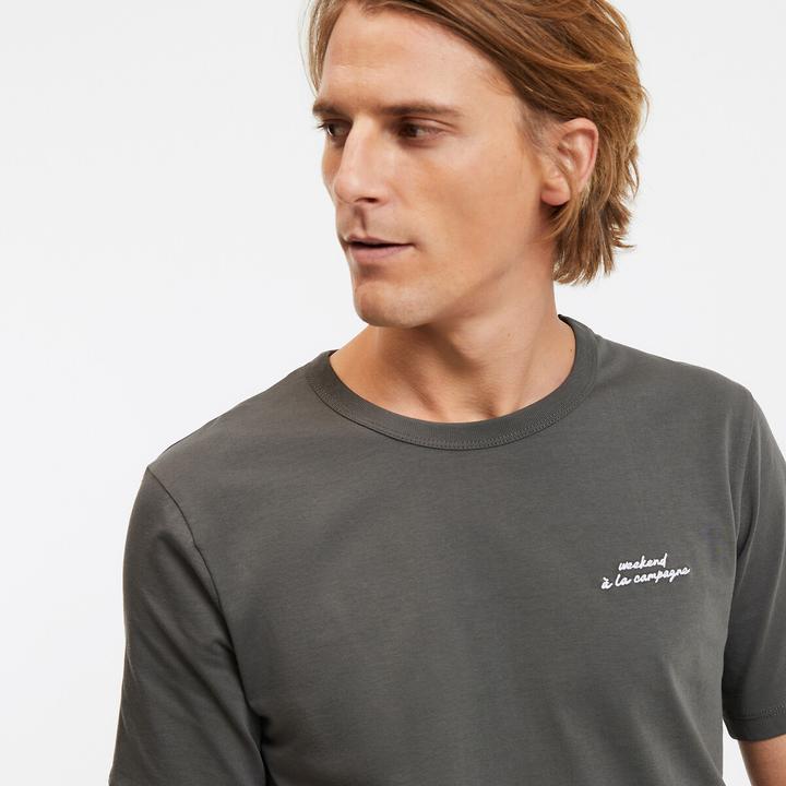 Produktbild La Redoute Collections T-Shirt mit Message-Stickerei (XL)