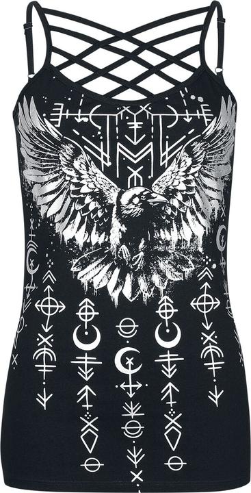Produktbild Black Premium Tank-Top with Raven Frontprint (S)