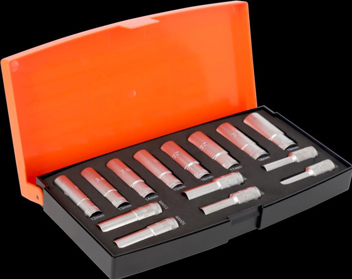 Produktbild Bahco toppesaet 3/8" lang 14 dele 6-19mm (3/8")