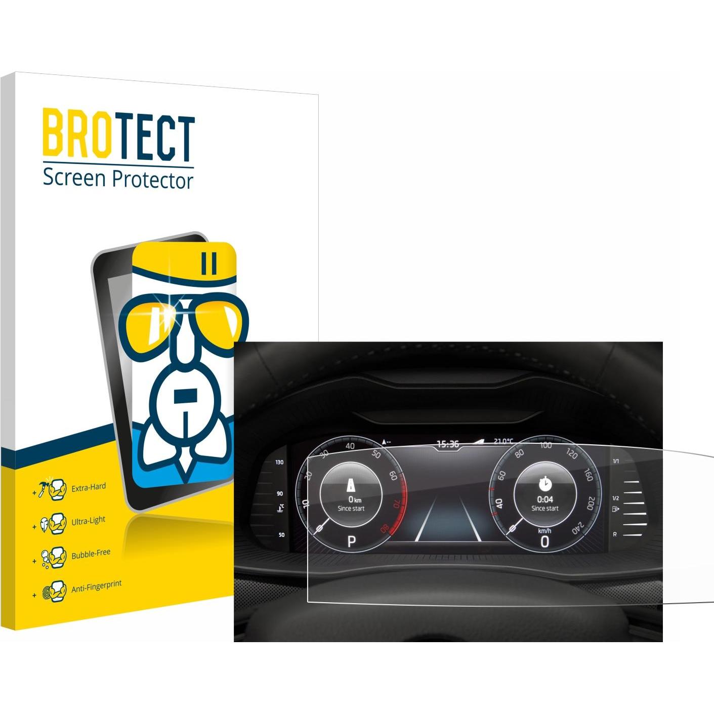 BROTECT, Fahrzeug Navigation Zubehör, Schutzglas Schutzfolie Glas Folie Displayschutz klar