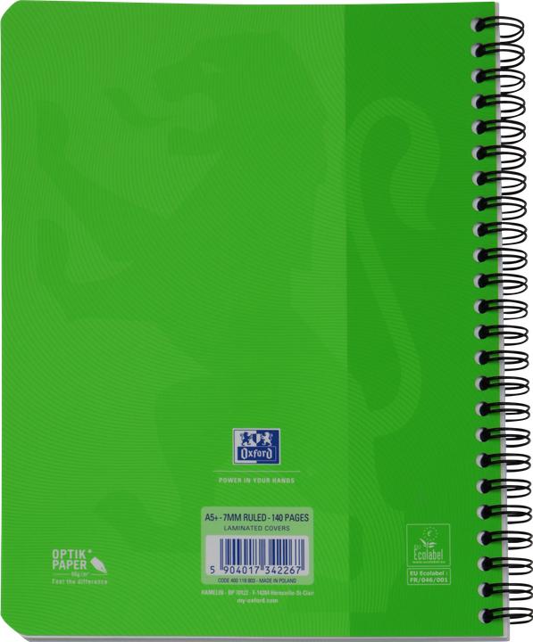 Image du produit Oxford Cahier à spirales Touch A5 ligné (A5, À rayures)